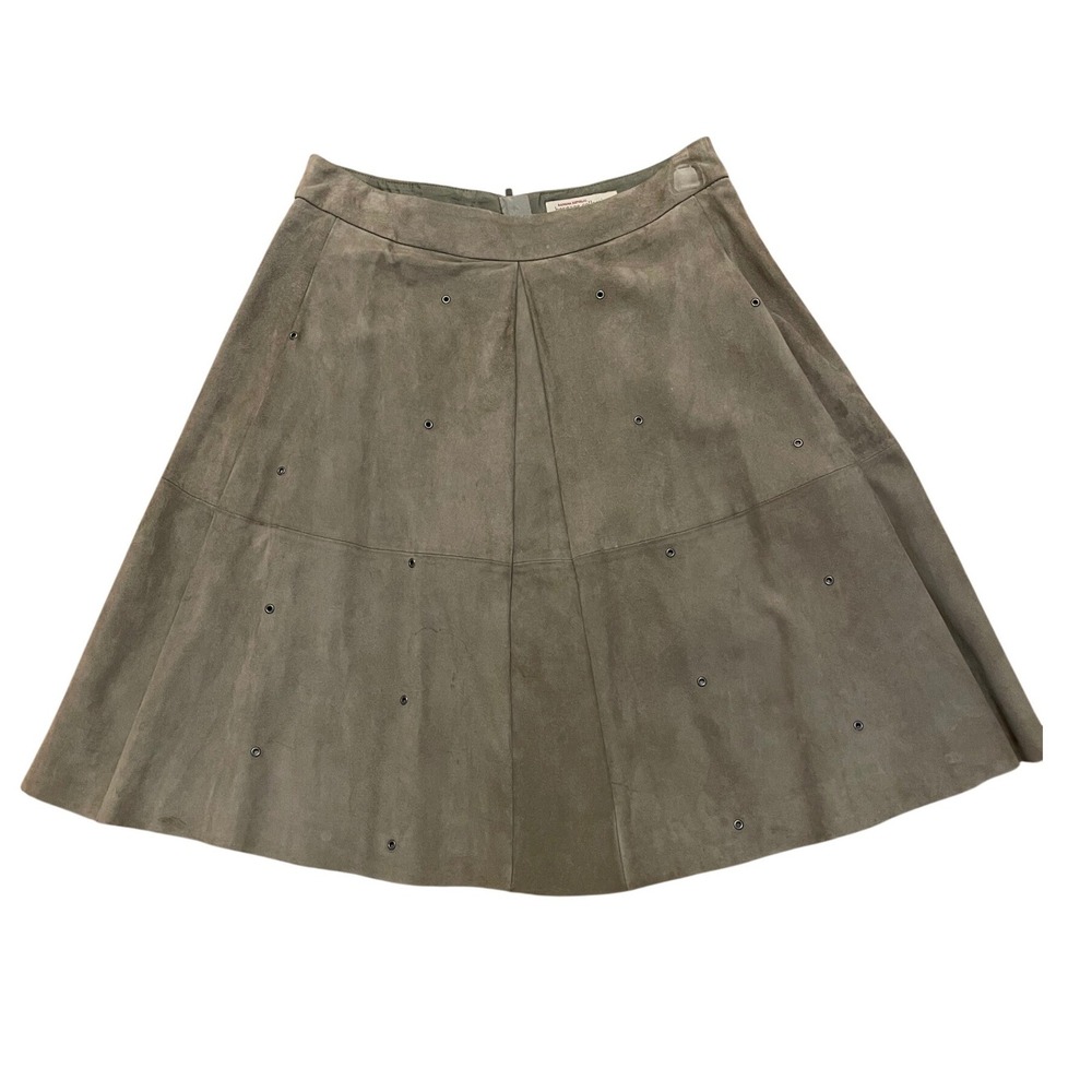 Goat Suede A-Line Skirt Grommet Detail Banana Republic Heritage Collection